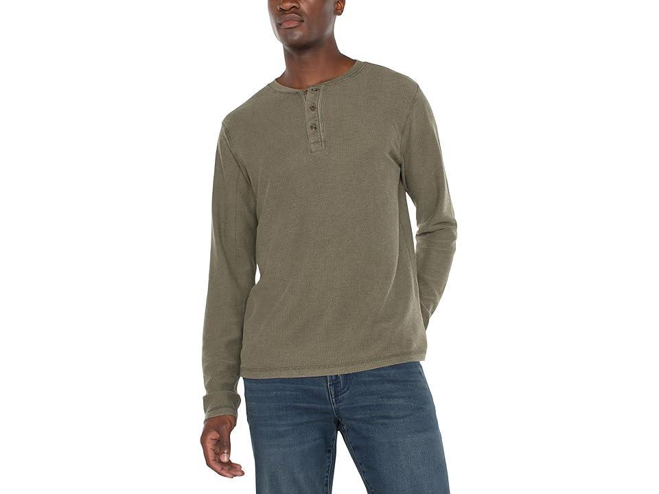 Liverpool Los Angeles Long Sleeve Henley Knit Jacquard (Sea Turtle) Men's Sweatshirt Product Image