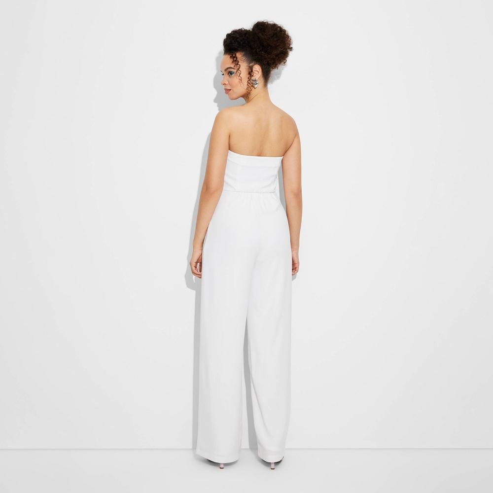 Womens Wide Leg Tube Jumpsuit - Wild Fable White XS Product Image