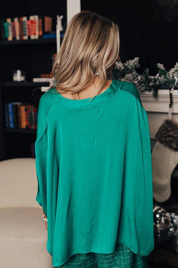 Blissful Beginnings Shift Top In Kelly Green Product Image