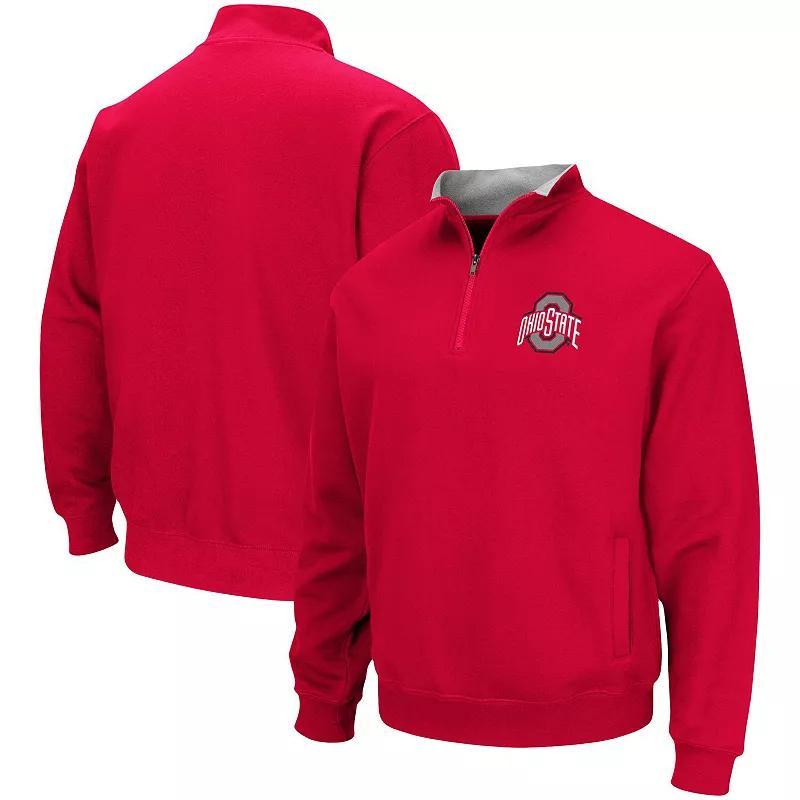 Mens Colosseum Scarlet Ohio State Buckeyes Tortugas Big and Tall Quarter-Zip Jacket Product Image