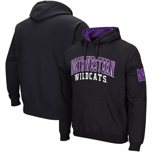 Mens Colosseum Black Northwestern Wildcats Double Arch Pullover Hoodie Product Image