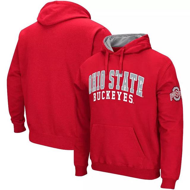 Mens Colosseum Scarlet Ohio State Buckeyes Double Arch Pullover Hoodie Product Image