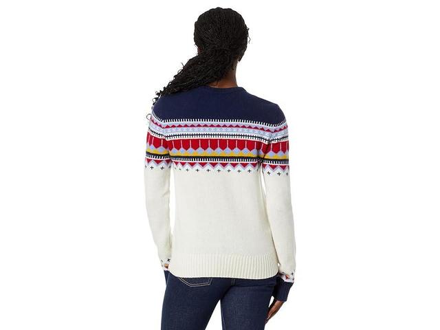 L.L.Bean Signature Camp Merino Wool Pullover Novelty Sweater (Sailcloth Fair Isle) Women's Clothing Product Image