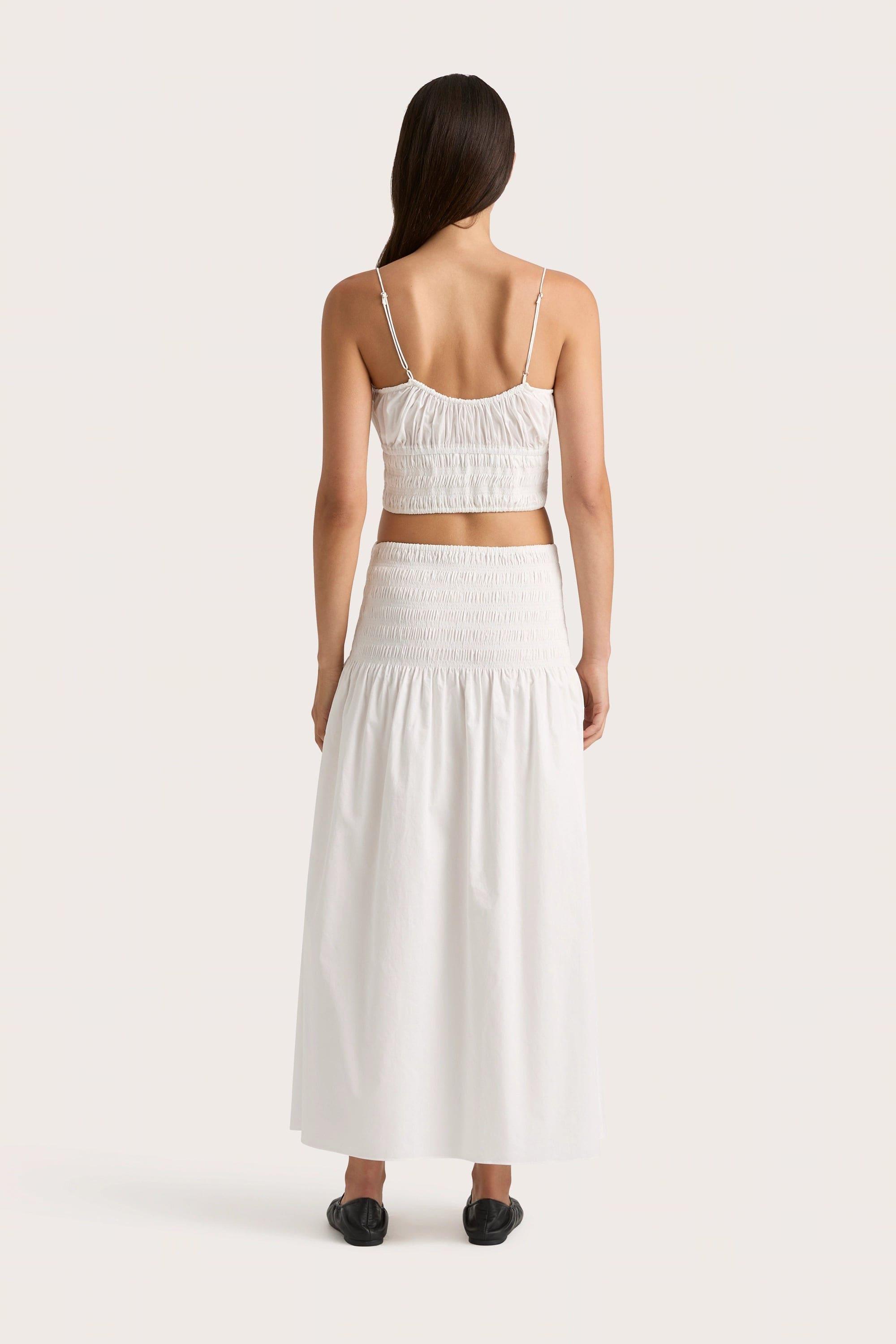 Baia Midi Skirt White Product Image