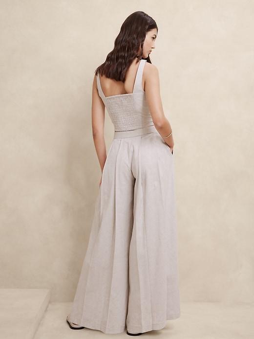 Linen-Blend Palazzo Pant Product Image