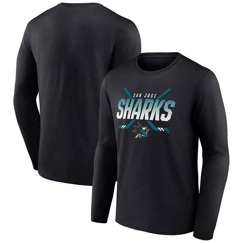 Fanatics Men's Fanatics Branded Black San Jose Sharks Covert Long Sleeve T-Shirt, Size: 2XL - Size: 2XL Product Image