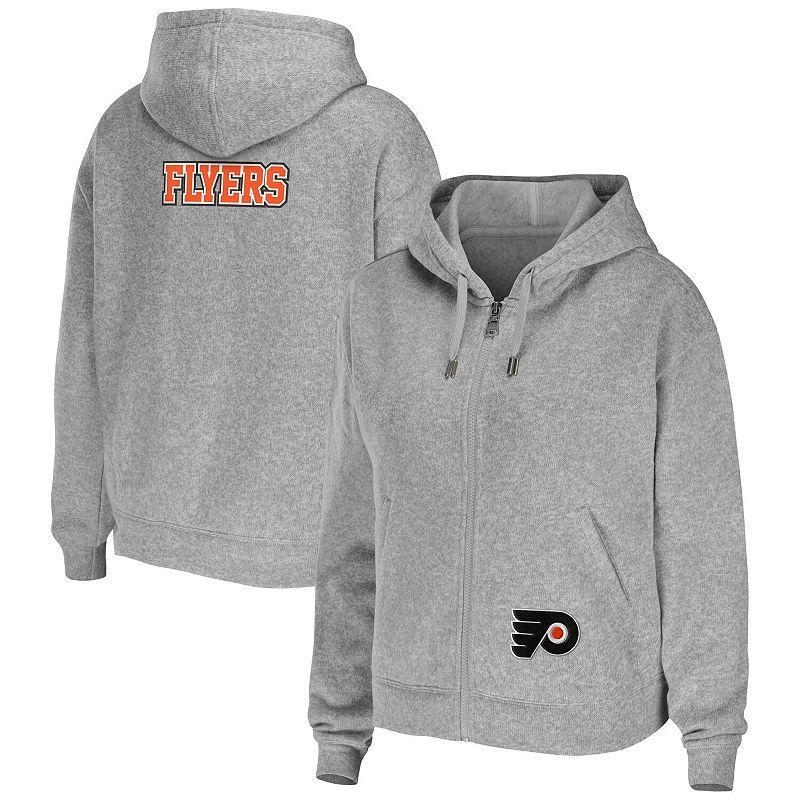 Womens WEAR by Erin Andrews Heather Gray Philadelphia Flyers Full-Zip Hoodie Product Image