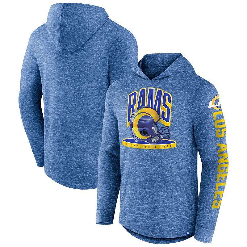 Mens Fanatics Branded Royal Los Angeles Rams Helmet Platform Long Sleeve Hoodie T-Shirt Product Image