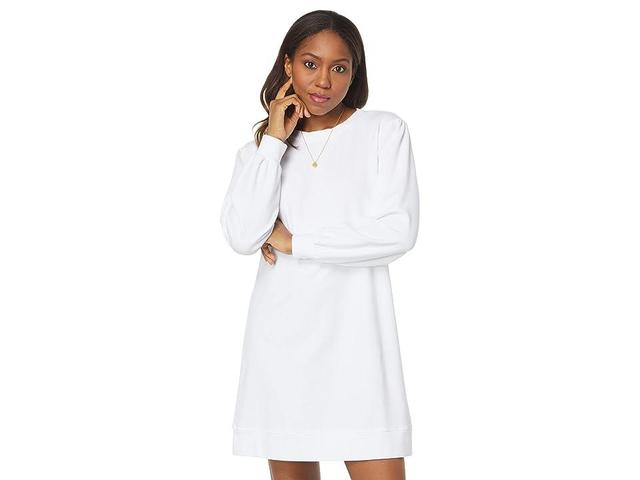 Mod-o-doc Lightweight French Terry Puff Sleeve Sweatshirt Dress Women's Clothing Product Image