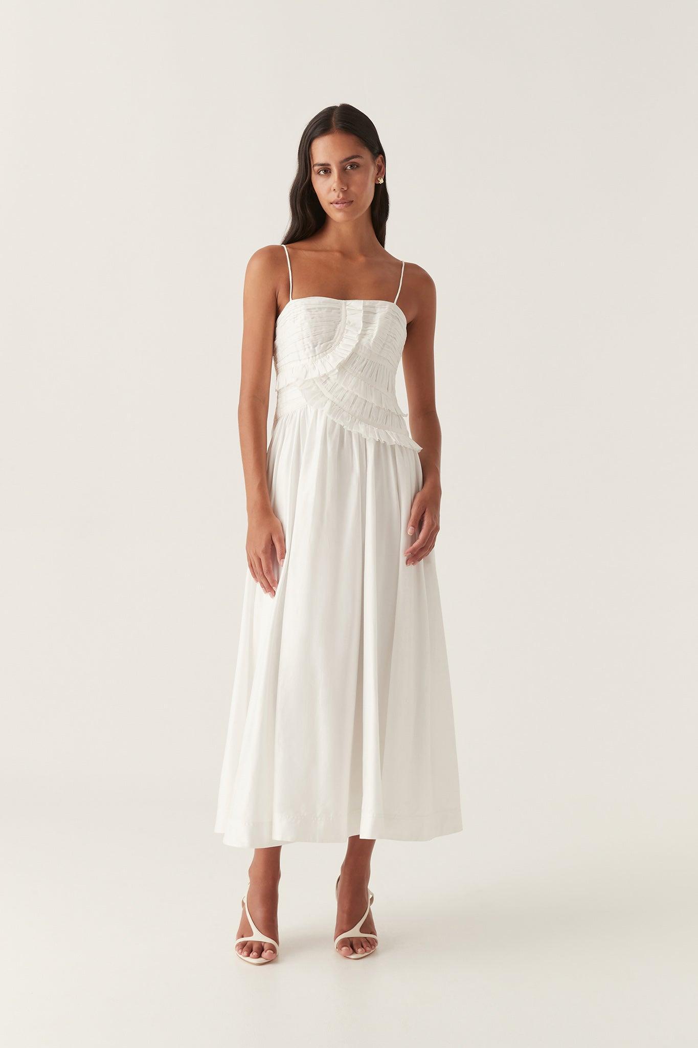 Synergy Frill Midi Dress Product Image