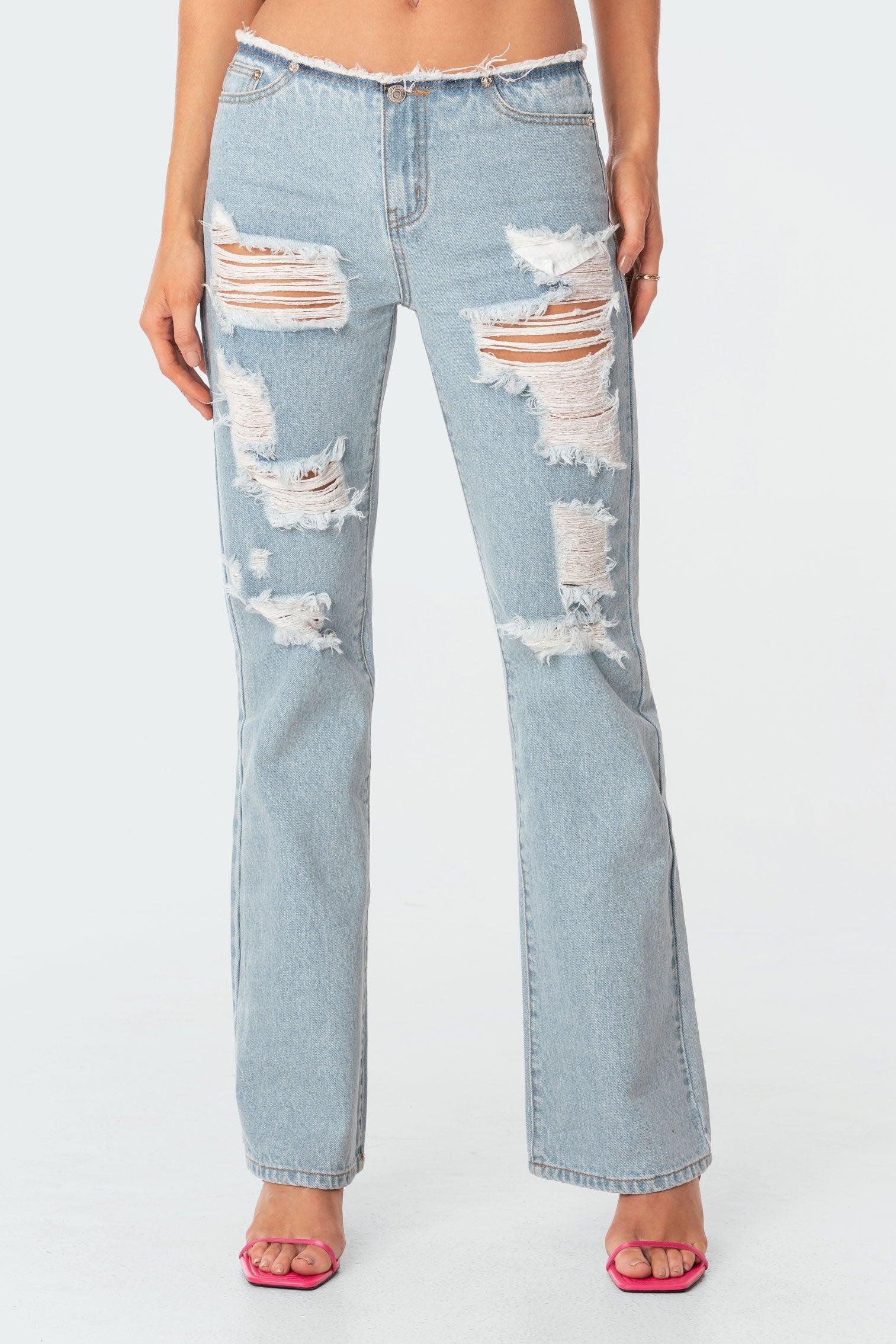 Bindi Low-Rise Ripped Jeans Product Image