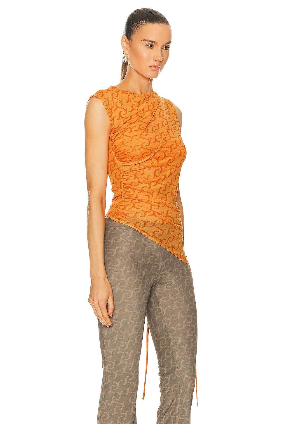 Jade Cropper Layered Top Orange. (also in L, M, S). Product Image