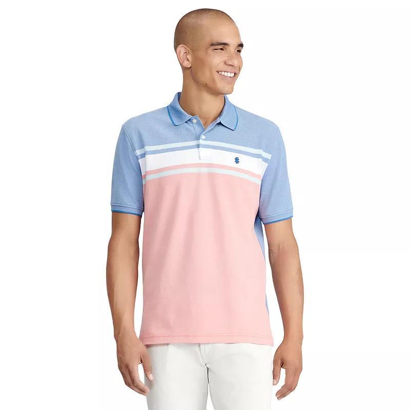 IZOD Men's Advanced Perforated Stripe Polo Product Image