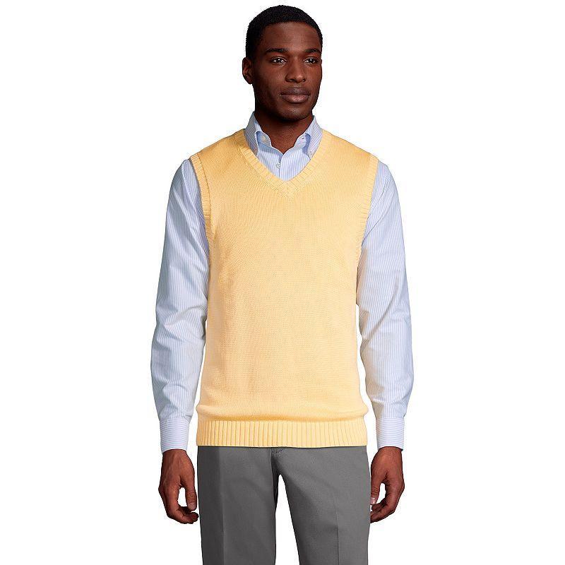 Lands End Mens School Uniform Cotton Modal Sweater Vest Product Image