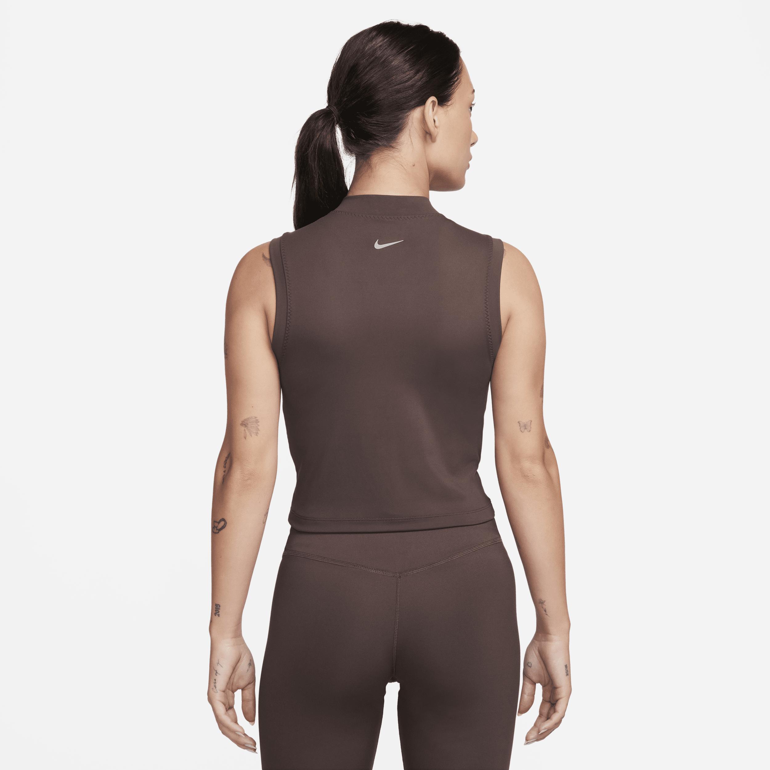 Nike Women's One Fitted Dri-FIT Mock-Neck Cropped Tank Top Product Image