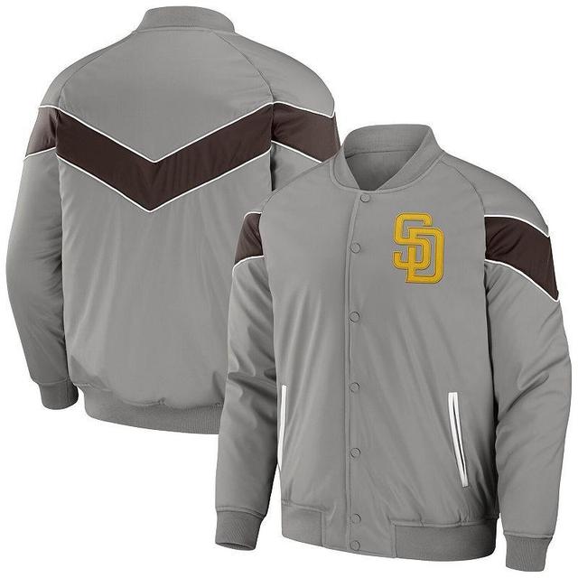 Mens Darius Rucker Collection by Fanatics Gray San Diego Padres Baseball Raglan Full-Snap Jacket Product Image