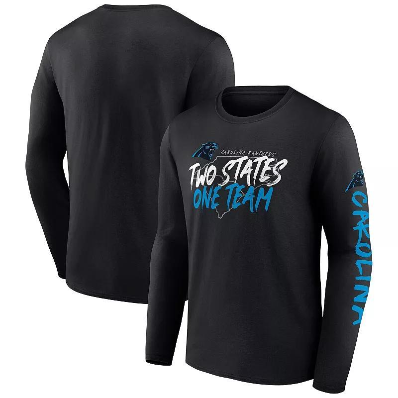 Mens Fanatics Black Carolina Panthers Hometown Collection Sweep Long Sleeve T-shirt Product Image