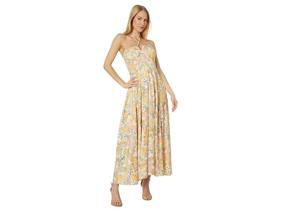 en saison Kasey Maxi Dress (Sage Lemon) Women's Clothing Product Image