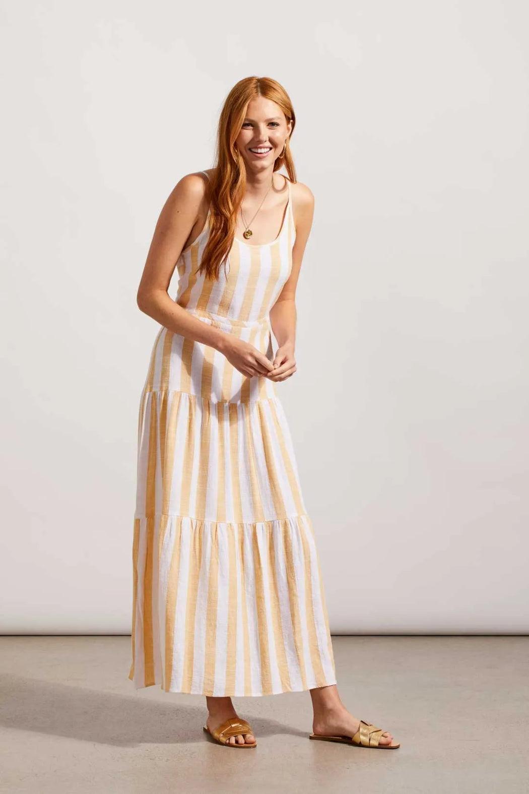 LINEN BACK-TIE MAXI DRESS Product Image