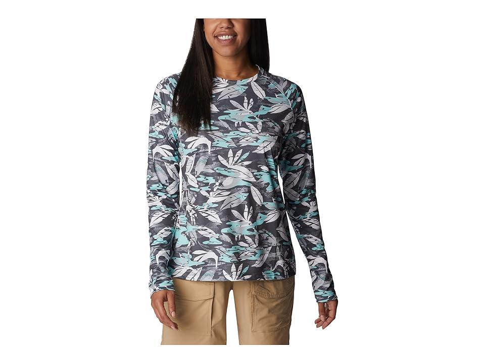 Columbia Super Tidal Tee Long Sleeve Shirt (City Grey Shorebreak) Women's Long Sleeve Pullover Product Image