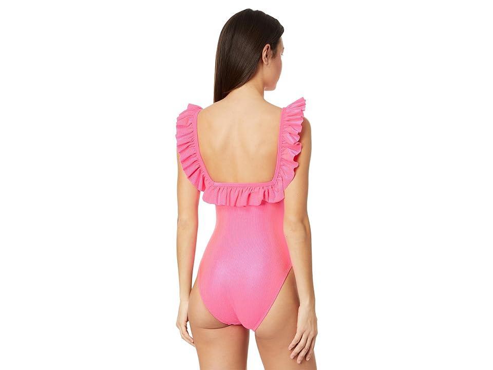 Lilly Pulitzer Aemma Ruffle One Piece (Roxie ) Women's Swimsuits One Piece Product Image