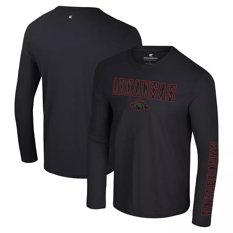 Mens Colosseum Arkansas Razorbacks Color Pop Active Blend 2-Hit Long Sleeve T-Shirt Product Image