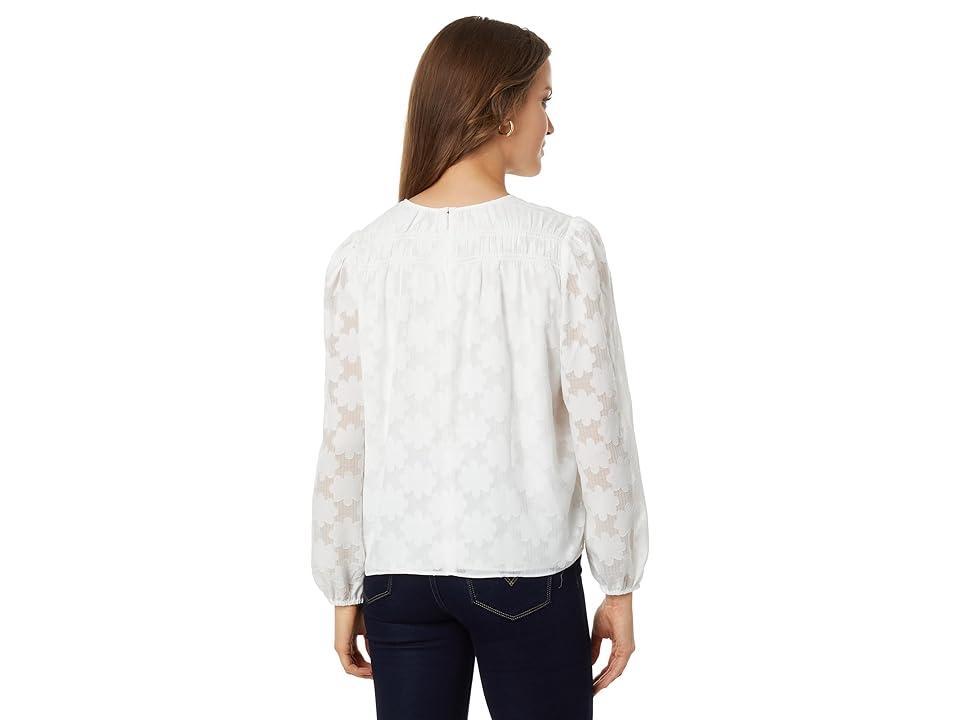 Tommy Hilfiger Long Sleeve Floral Blouse (Ivory) Women's Clothing Product Image