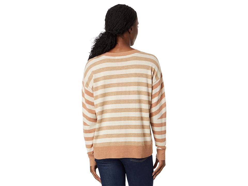 Smartwool Edgewood Boyfriend Crew Sweater (Almond Donegal) Women's Clothing Product Image