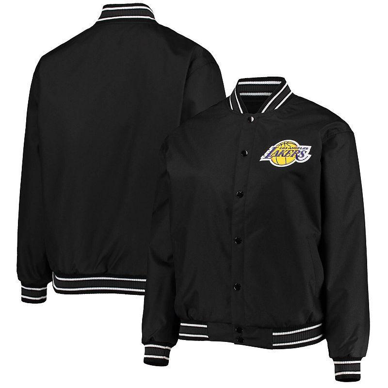 Womens JH Design Los Angeles Lakers Plus Size Poly Twill Full-Snap Jacket Product Image