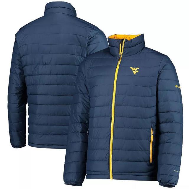 Mens Columbia West Virginia Mountaineers Powder Lite Omni-Heat Reflective Full-Zip Jacket Blue Product Image