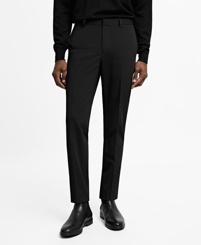 MANGO MAN - Stretch fabric super slim-fit suit pants blackMen Product Image