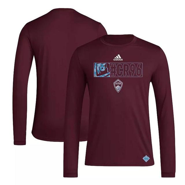 Mens adidas Burgundy Colorado Rapids 2024 Jersey Hook AEROREADY Long Sleeve T-Shirt Product Image