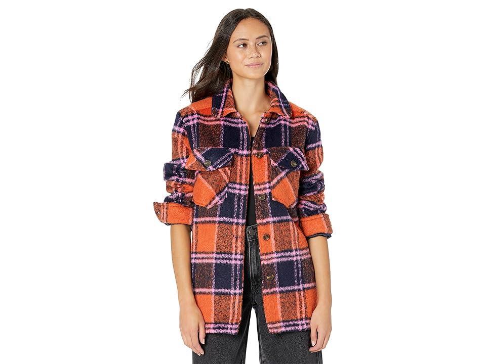 Blank NYC Plaid Shirt Jacket in Electric Love (Electric Love) Women's Clothing Product Image