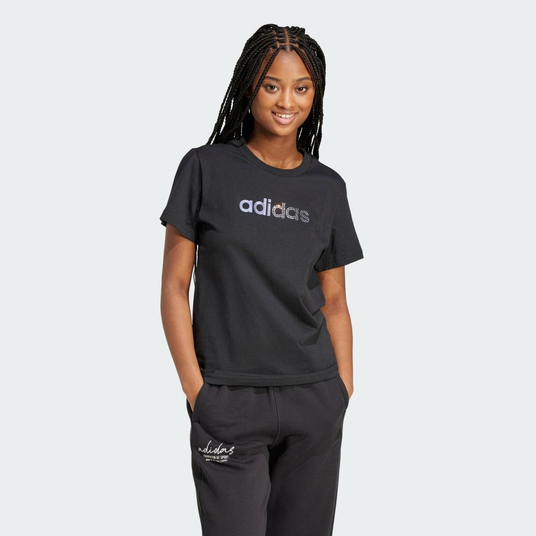 adidas Holiday Graphic Tee Black L Womens product image