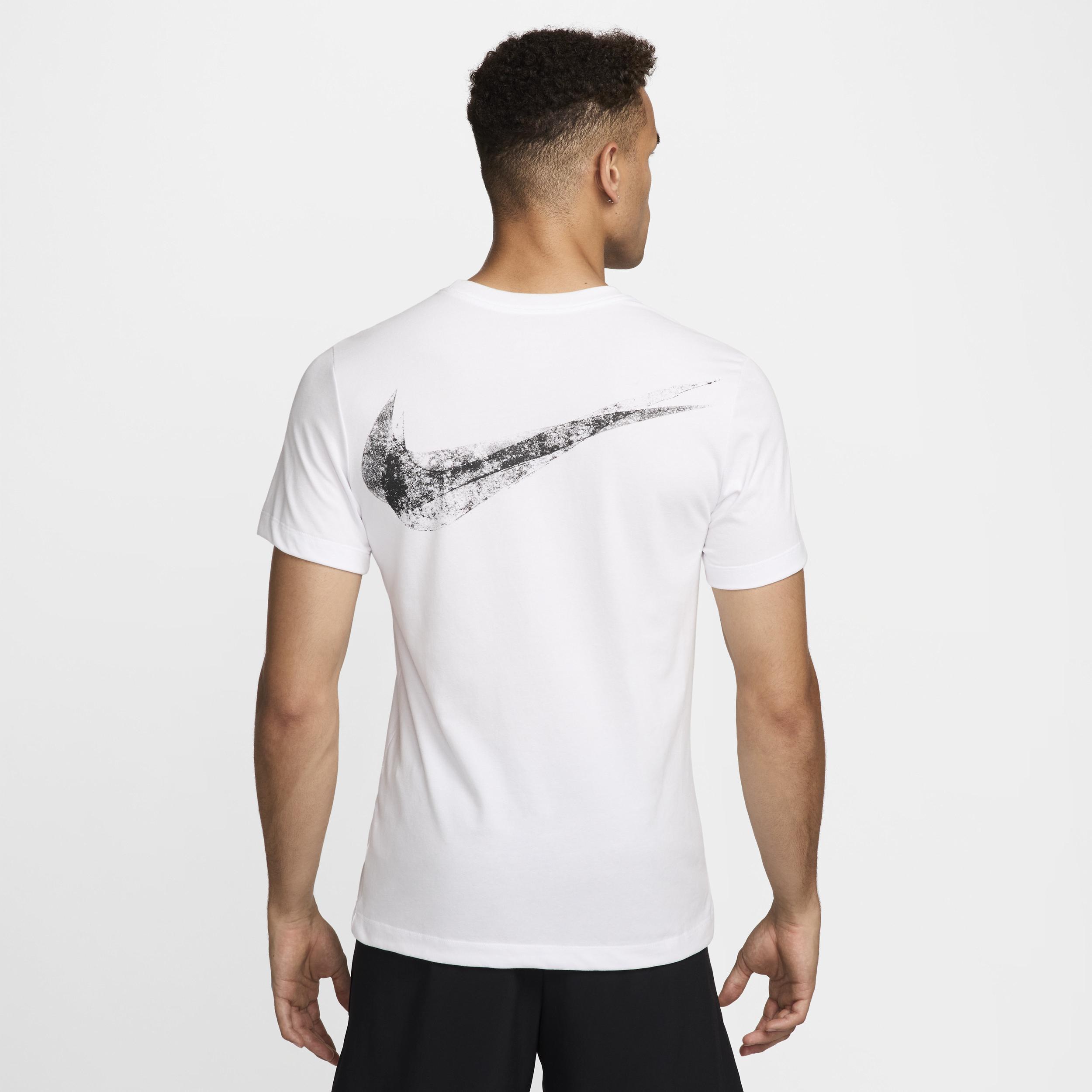 Nike Mens Nike Dri-FIT Swoosh 2 T-Shirt - Mens White/Black Product Image