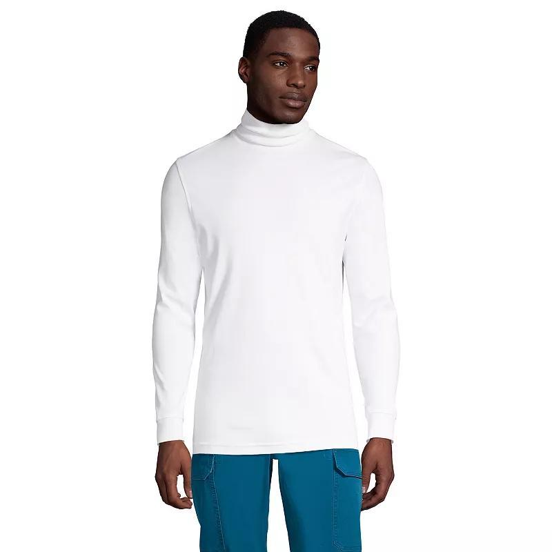 Big & Tall Lands End Super Soft Supima Turtleneck, Mens Radiant Blue Product Image