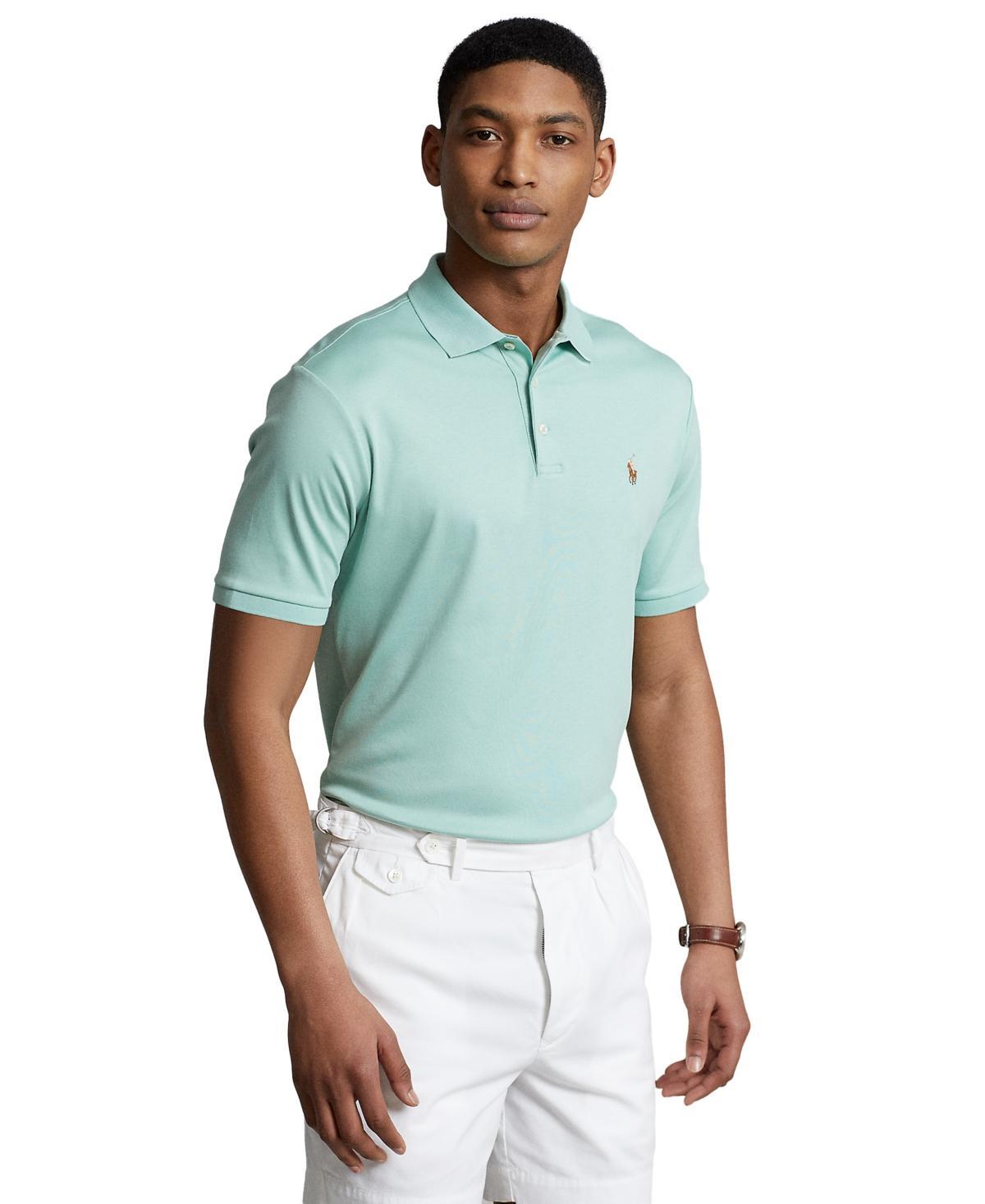 POLO RALPH LAUREN Men's Classic Fit Soft Cotton Polo In Resort Green Heather Product Image