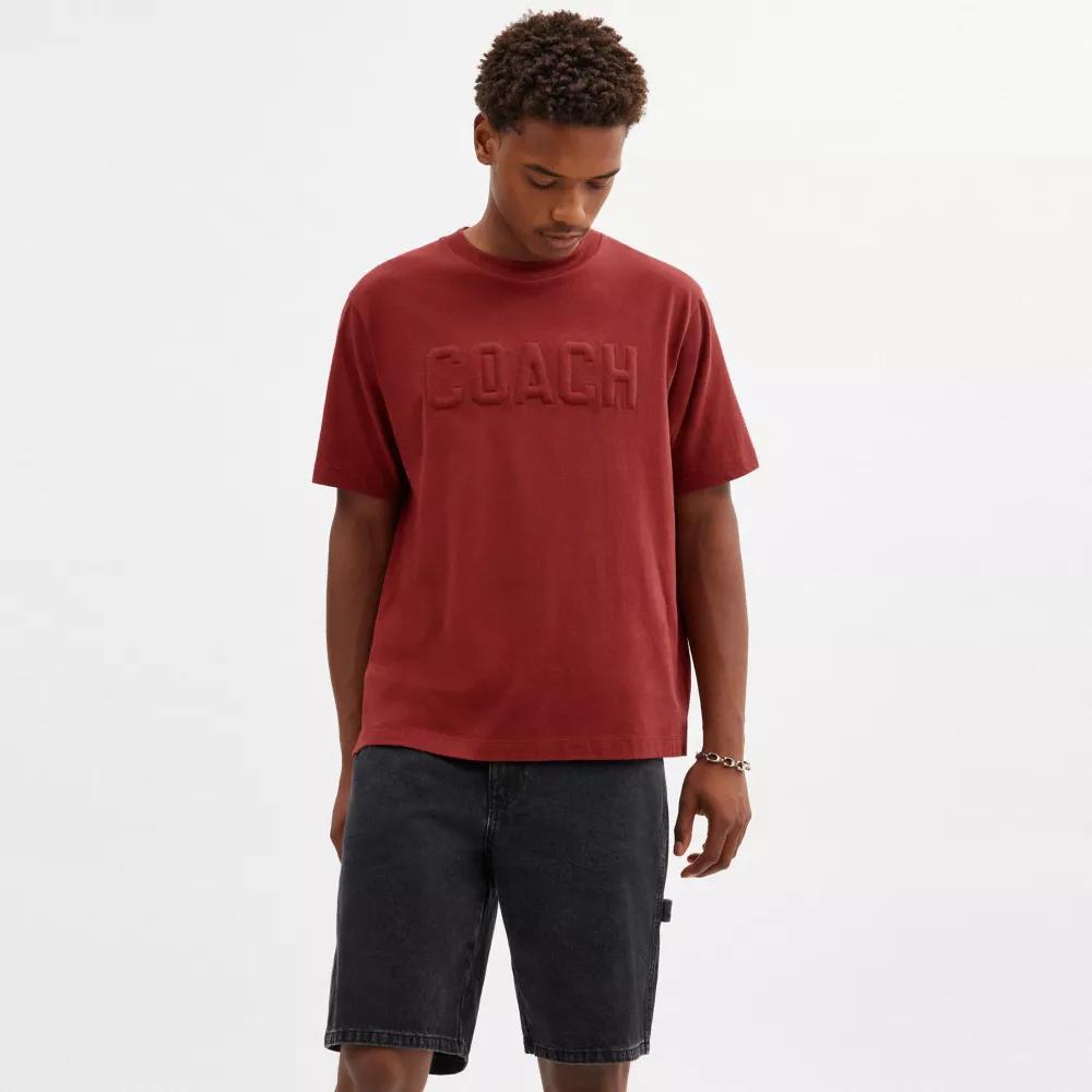 Debossed T Shirt In Organic Cotton Product Image