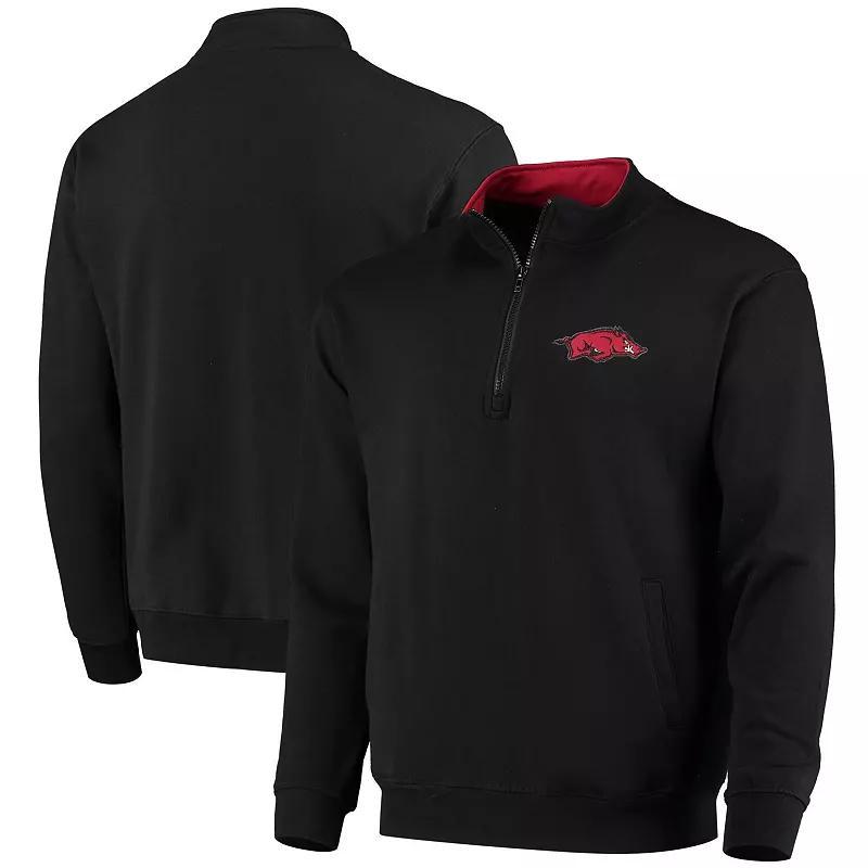 Mens Colosseum Black Arkansas Razorbacks Tortugas Logo Quarter-Zip Jacket Product Image