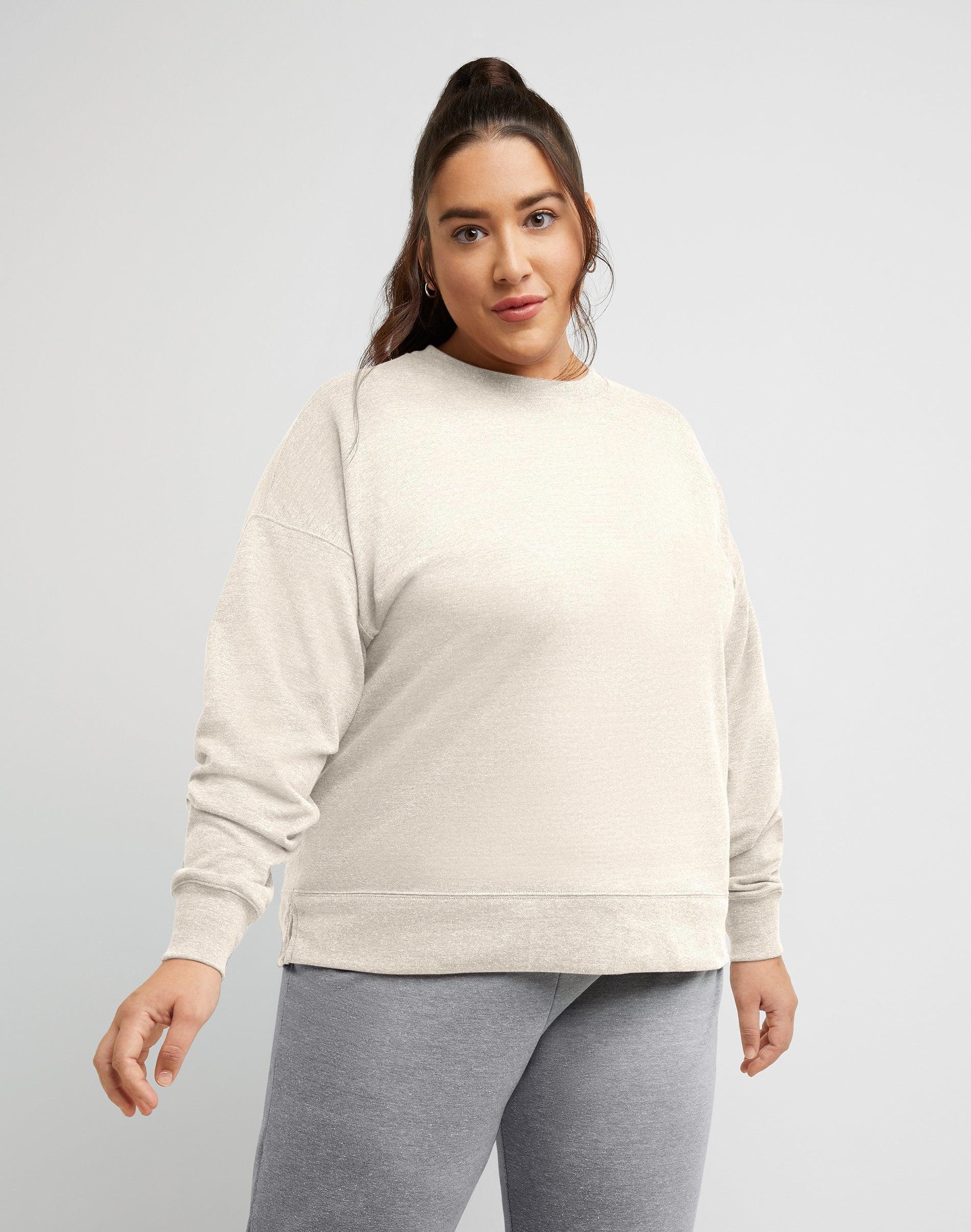 Hanes Originals Womens French Terry Sweatshirt (Plus Size) Allgood Gold 4X Product Image