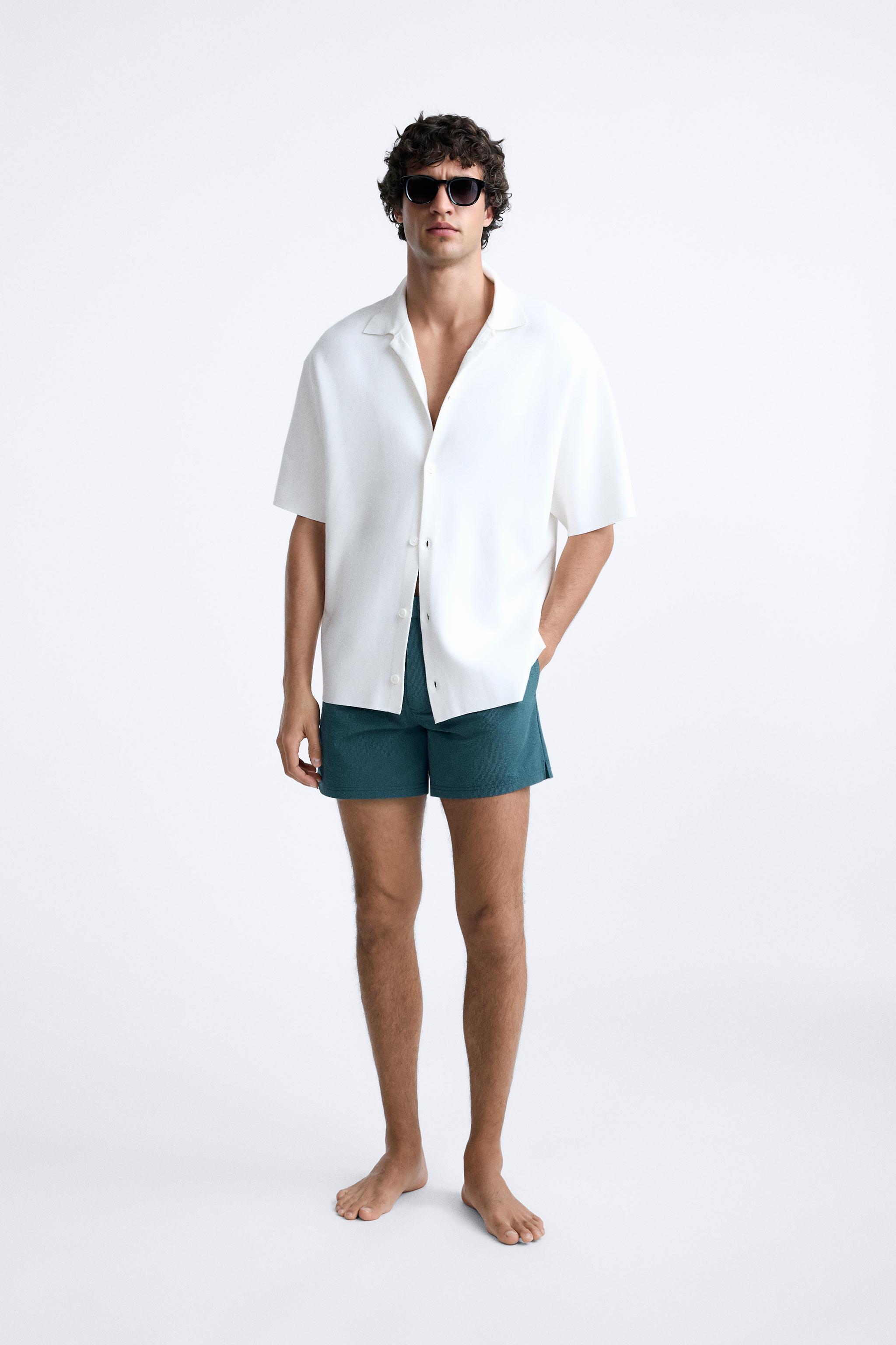 STRUCTURED REGULAR SWIM SHORTS Product Image