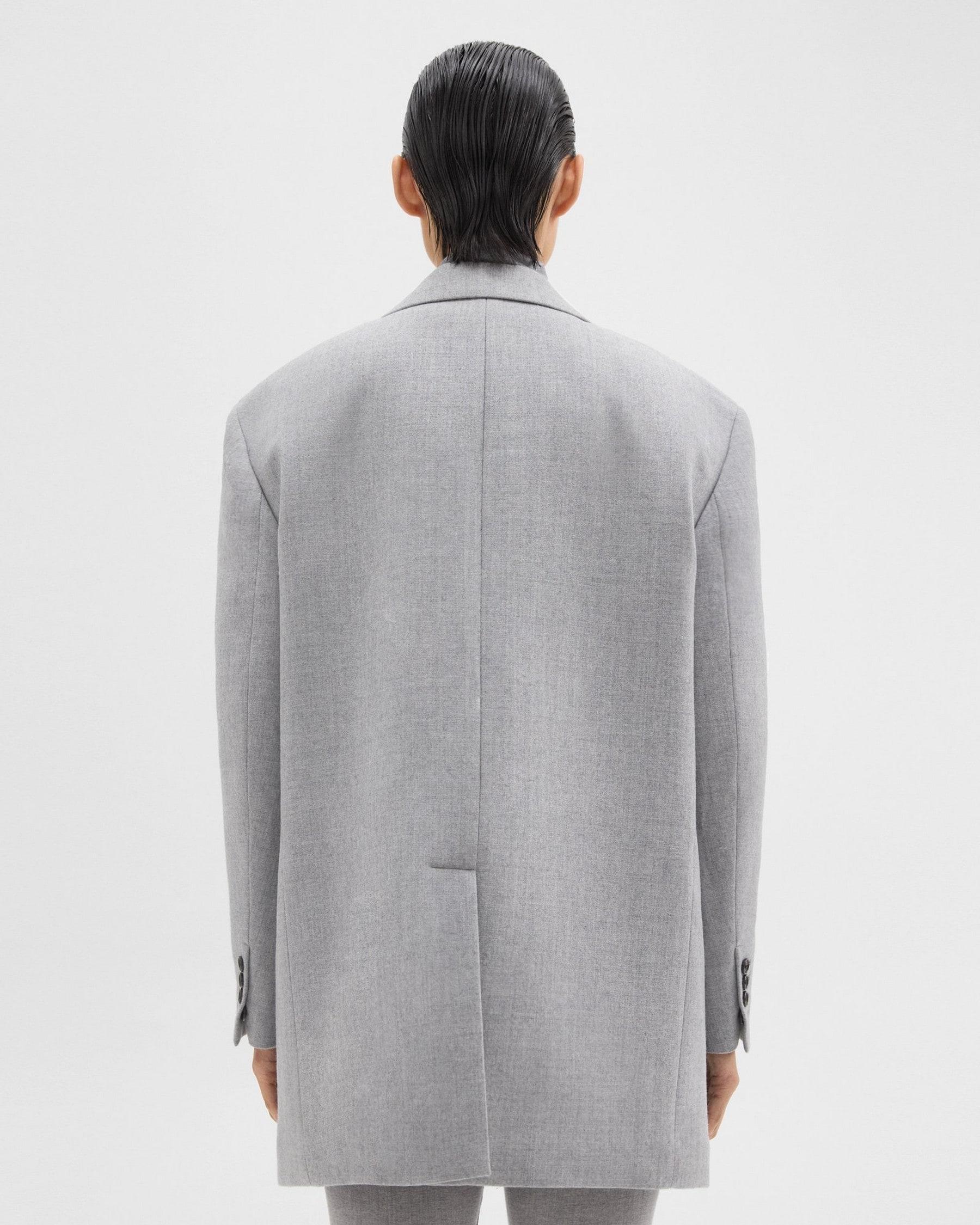 Oversized Blazer in Double-Face Wool Flannel Product Image