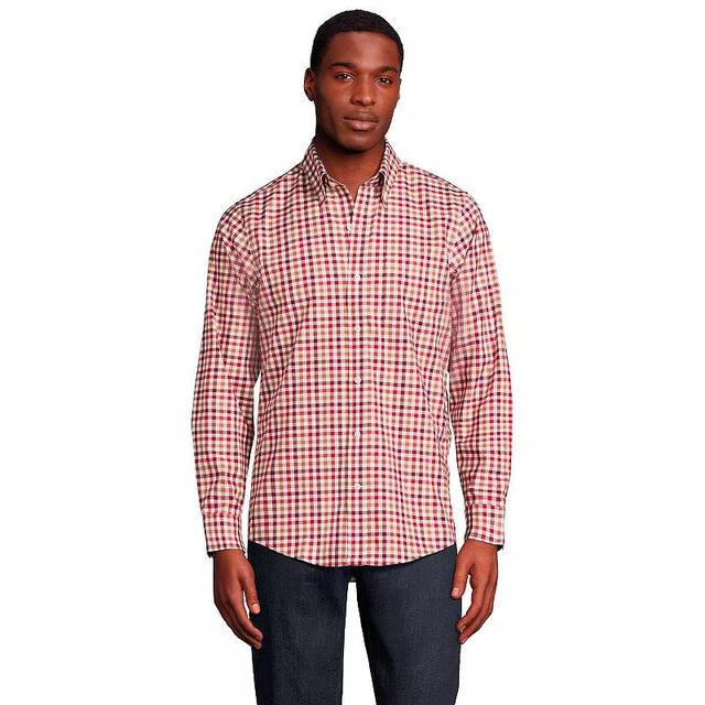 Mens Lands End Traditional-Fit No-Iron Twill Button-Down Shirt Product Image