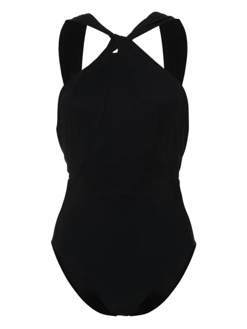 ZIMMERMANN Ottie Halterneck Swimsuit In Black Product Image