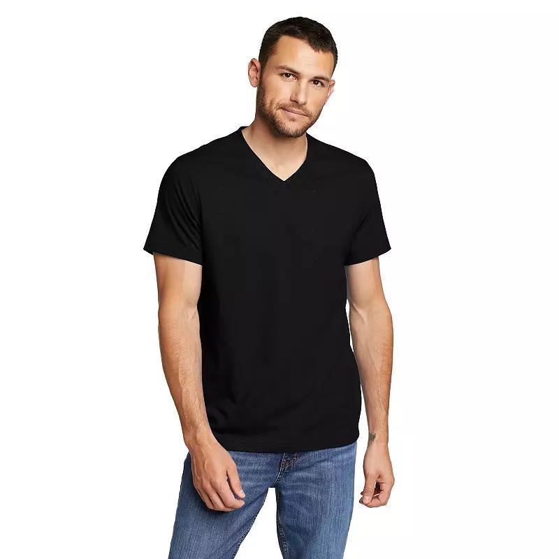 Mens Eddie Bauer Legend Short Sleeve V-Neck Tee Grey Product Image