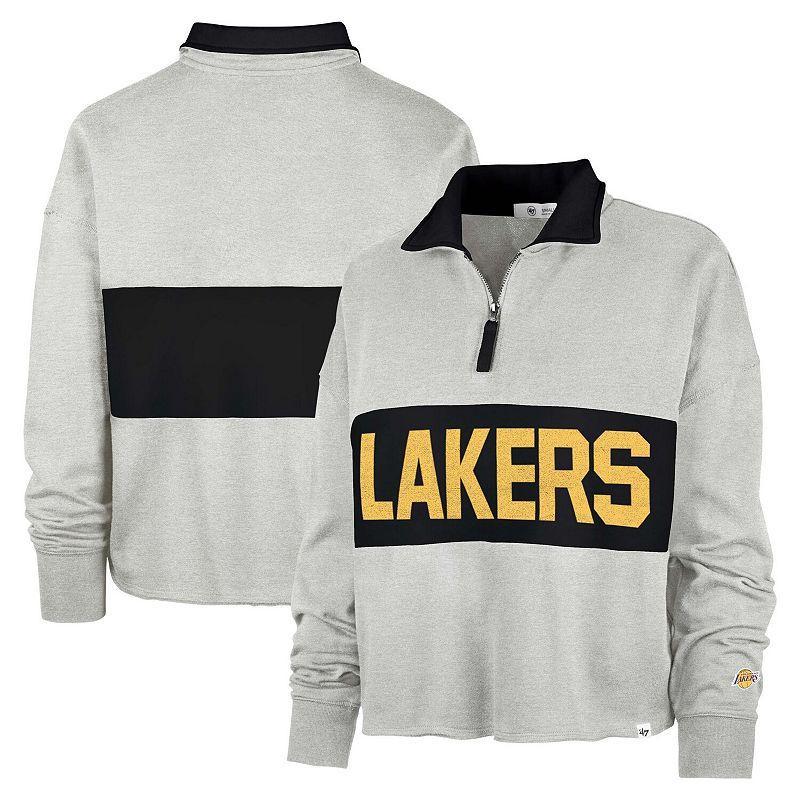 Womens 47 Heather Gray Los Angeles Lakers Breakthrough Remi Quarter-Zip Jacket Product Image