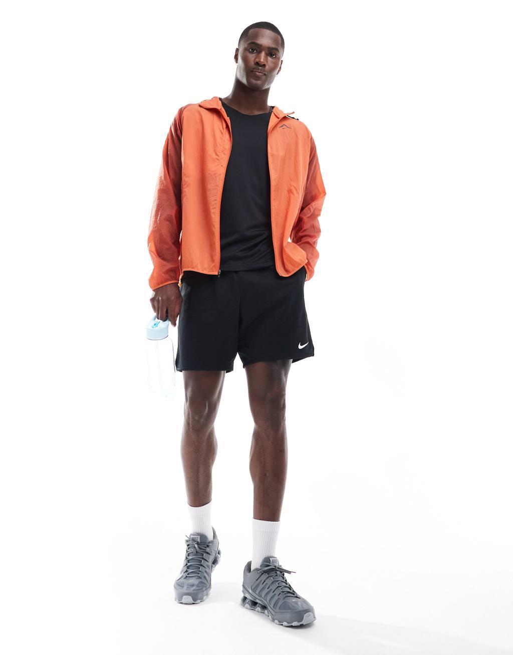 Nike Running Trail Aireez jacket in orange Product Image