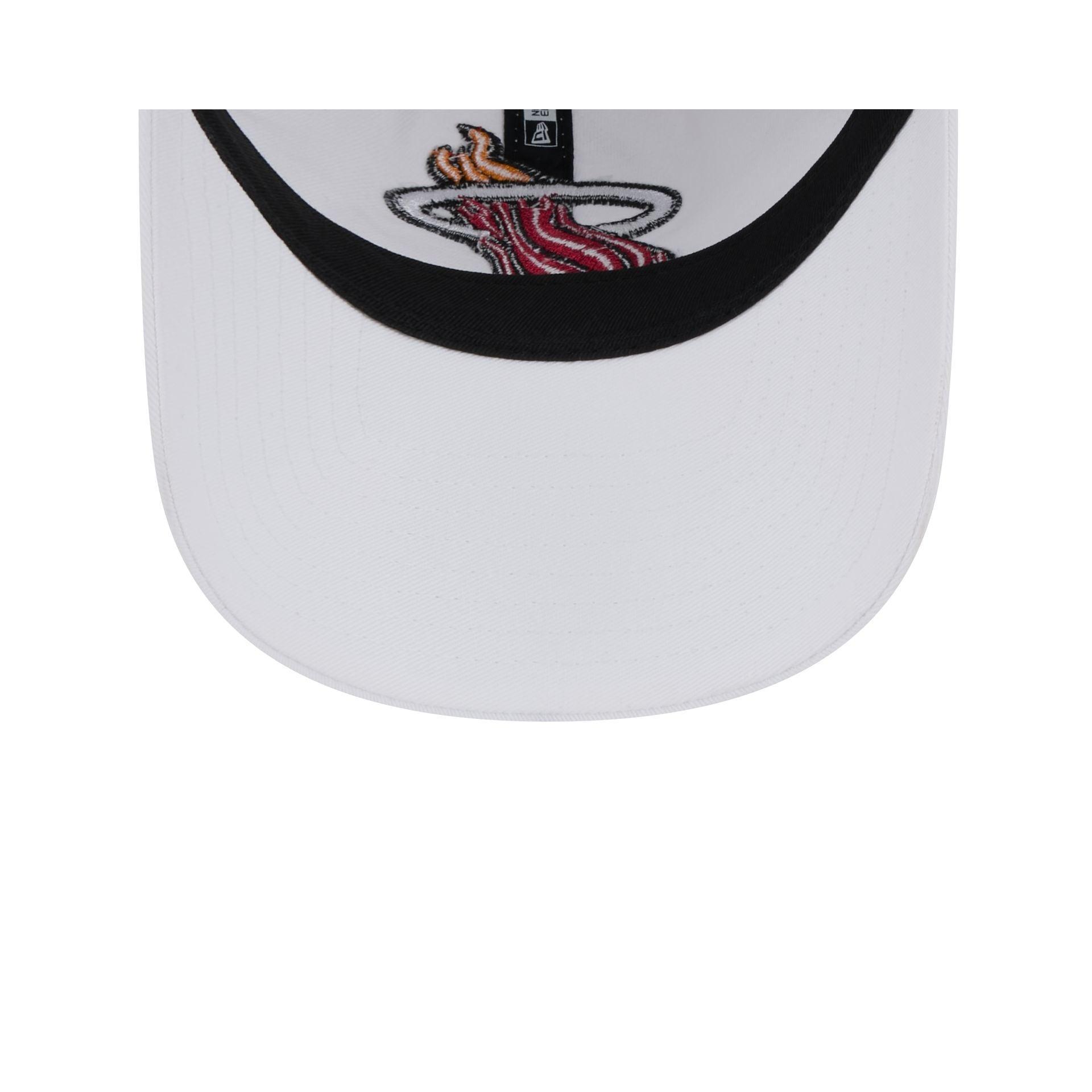 Miami Heat White 9TWENTY Adjustable Hat Male Product Image