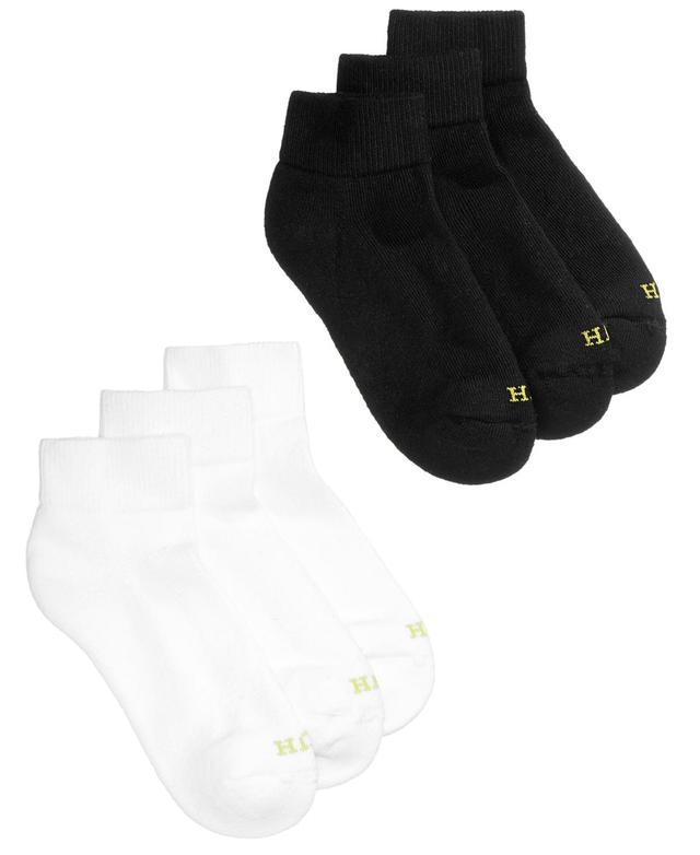 Hue Womens Quarter Top 6 Pack Socks - Black Product Image