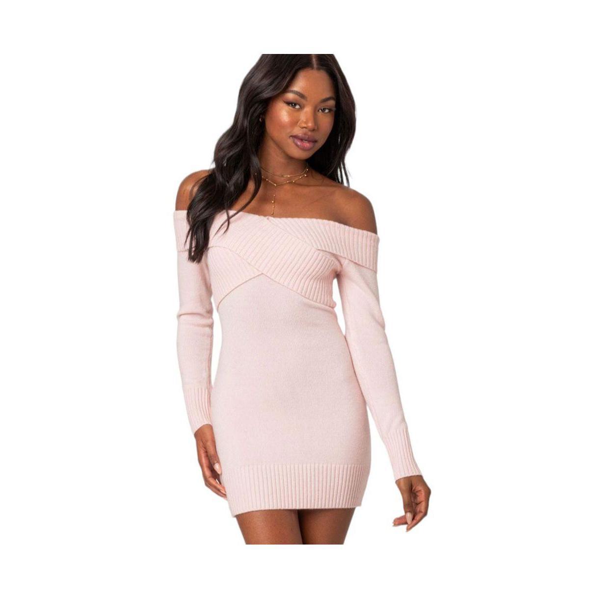 Womens Criss cross knit mini dress Product Image